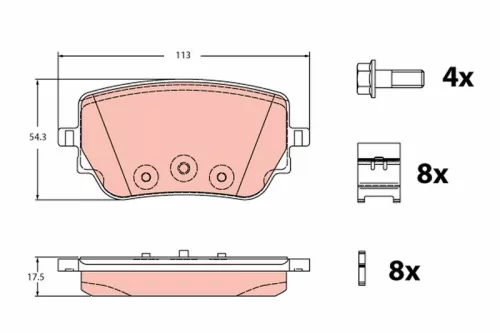 TRW Brake Pad Set, disc brake (GDB2331)
