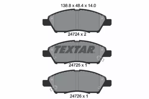 TEXTAR Brake Pad Set, disc brake (2472401)