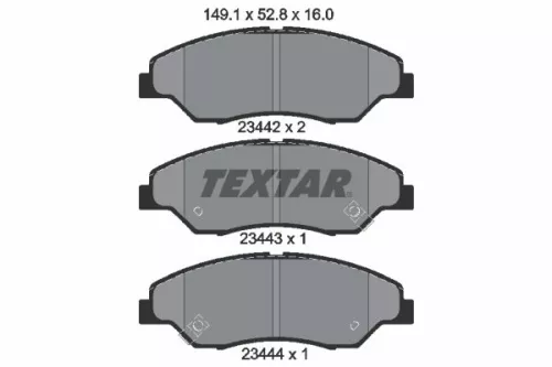 TEXTAR Brake Pad Set, disc brake (2344201)