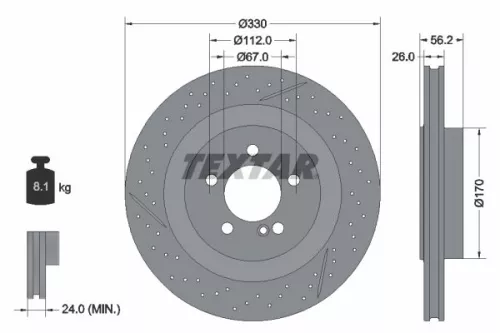 TEXTAR Brake Disc (92151605)