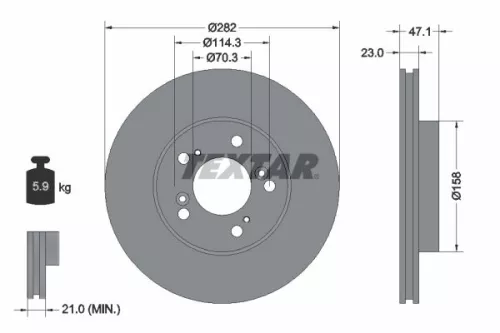 TEXTAR Brake Disc (92101000)