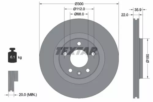 TEXTAR Brake Disc (92137103)