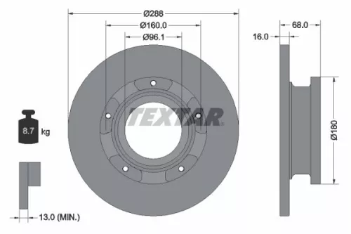 TEXTAR Brake Disc (93260703)