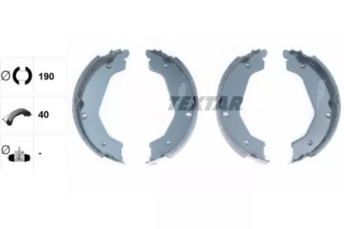 TEXTAR Brake Shoe Set, parking brake (91065700)