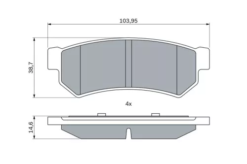 BOSCH Brake Pad Set, disc brake (0986460007)