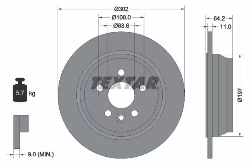 TEXTAR Brake Disc (92283003)