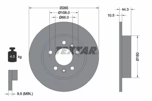 TEXTAR Brake Disc (92065100)