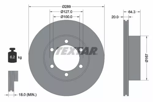 TEXTAR Brake Disc (92076300)