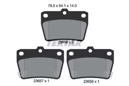 TEXTAR Brake Pad Set, disc brake (2365601)