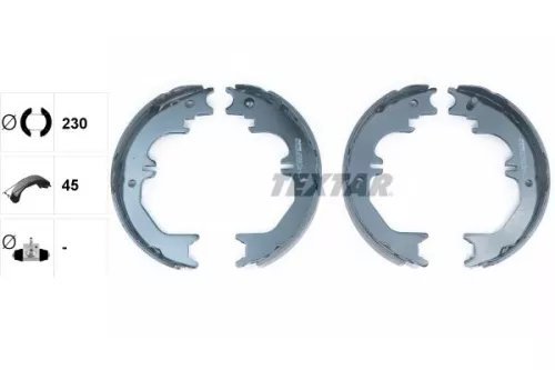 TEXTAR Brake Shoe Set, parking brake (91066200)