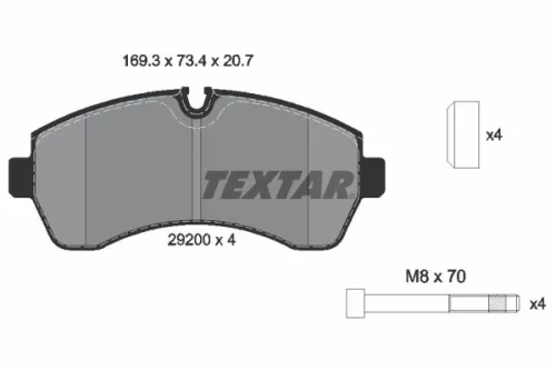 TEXTAR Brake Pad Set, disc brake (2920002)