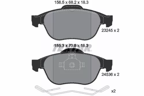 TEXTAR Brake Pad Set, disc brake (2453601)
