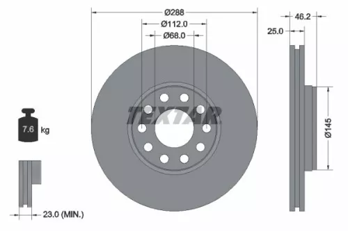 TEXTAR Brake Disc (92121005)