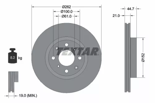 TEXTAR Brake Disc (92334003)