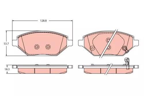 TRW Brake Pad Set, disc brake (GDB2425)