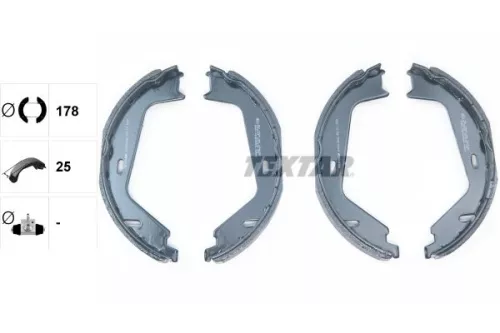 TEXTAR Brake Shoe Set, parking brake (91081300)