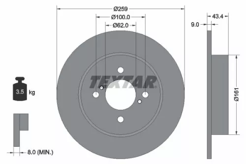 TEXTAR Brake Disc (92242303)