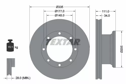 TEXTAR Brake Disc (93102300)