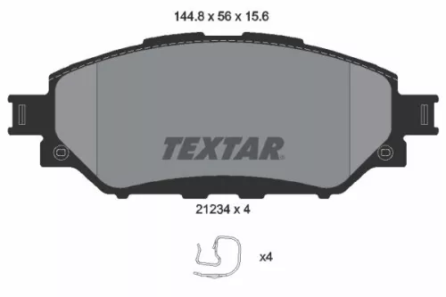 TEXTAR Brake Pad Set, disc brake (2123401)