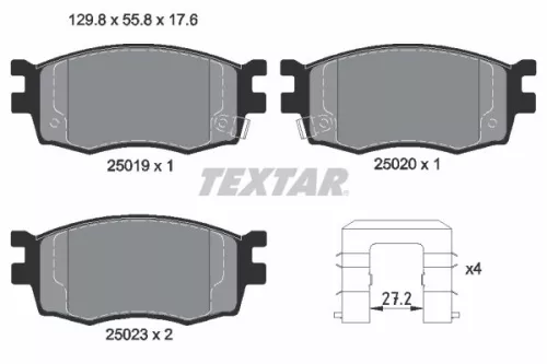 TEXTAR Brake Pad Set, disc brake (2501901)