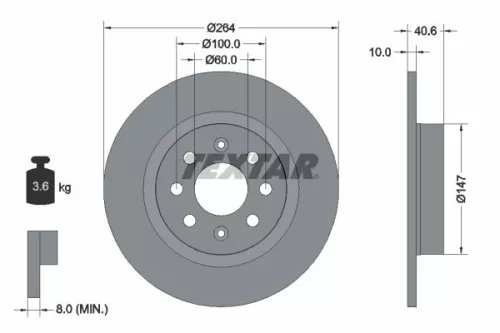 TEXTAR Brake Disc (92145903)