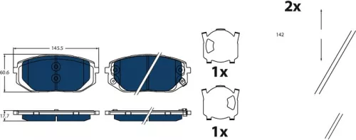 TRW Brake Pad Set, disc brake (GDB2495BTE)