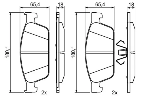 BOSCH Brake Pad Set, disc brake (0986495388)