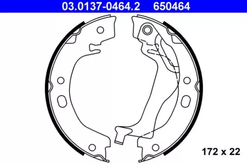 ATE Brake Shoe Set, parking brake (03.0137-0464.2)