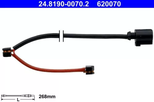 ATE Warning Contact, brake pad wear (24.8190-0070.2)