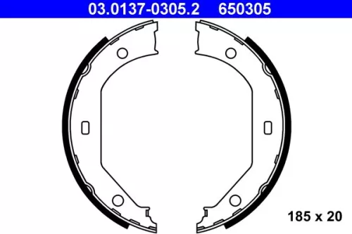 Brake Shoe Set, parking brake