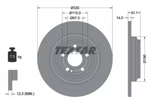 TEXTAR Brake Disc (92306905)