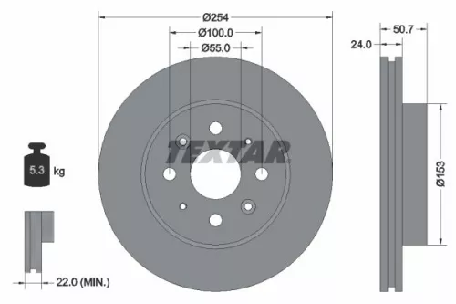 TEXTAR Brake Disc (92147000)
