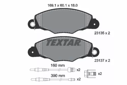 TEXTAR Brake Pad Set, disc brake (2313503)