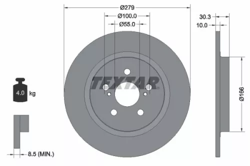 TEXTAR Brake Disc (92228303)