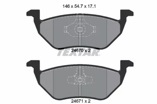 TEXTAR Brake Pad Set, disc brake (2467001)