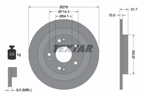 TEXTAR Brake Disc (92252603)