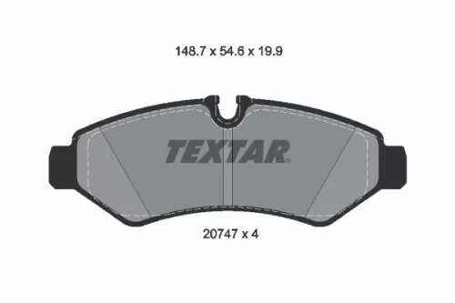 TEXTAR Brake Pad Set, disc brake (2074701)