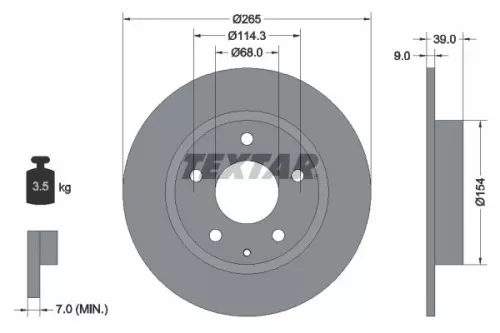 TEXTAR Brake Disc (92267703)