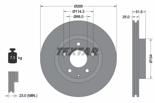 TEXTAR Brake Disc (92267603)