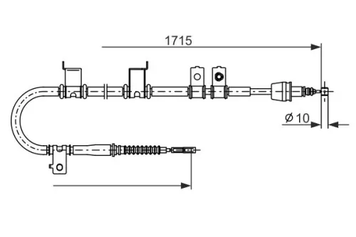BOSCH Cable Pull, parking brake (1987482907)