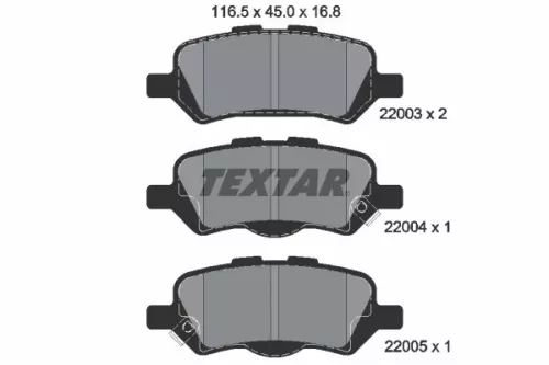 TEXTAR Brake Pad Set, disc brake (2200301)
