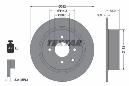 TEXTAR Brake Disc (92234303)
