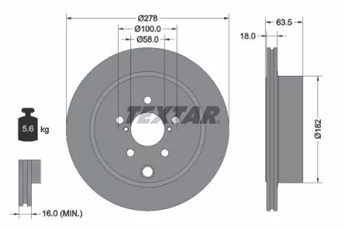 TEXTAR Brake Disc (92278503)