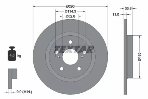 TEXTAR Brake Disc (92195200)