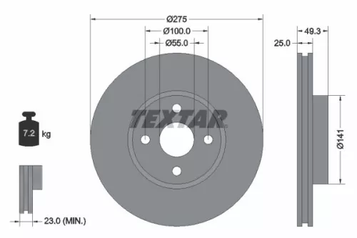 TEXTAR Brake Disc (92180303)