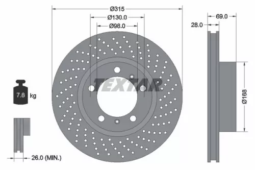 TEXTAR Brake Disc (92280005)
