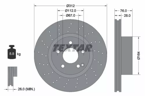 TEXTAR Brake Disc (92099303)