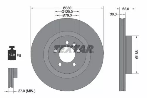 TEXTAR Brake Disc (92162003)