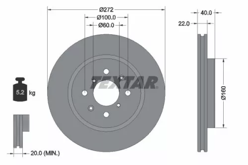 TEXTAR Brake Disc (92278203)