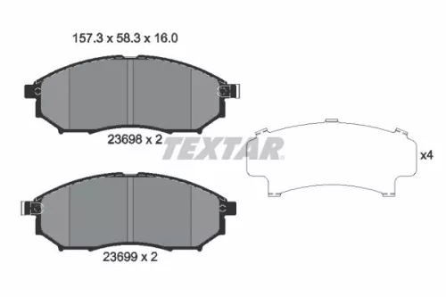 TEXTAR Brake Pad Set, disc brake (2369801)